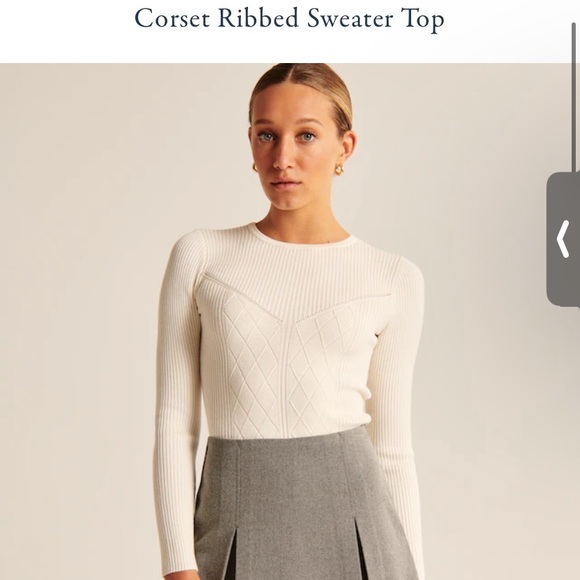 Abercrombie & Fitch Sweaters - Abercrombie corset ribbed sweater